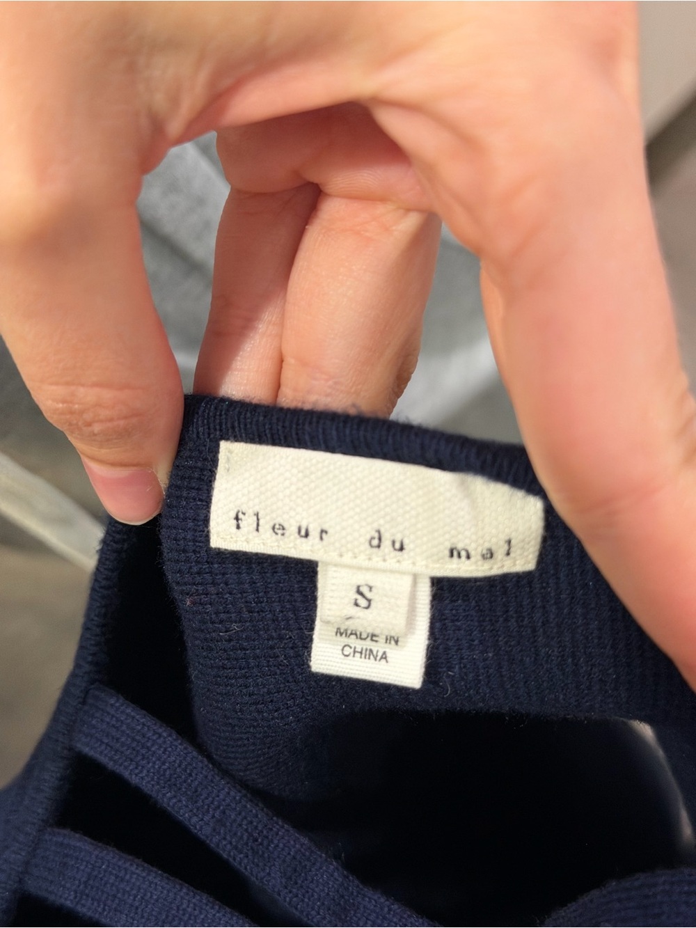Fleur du Mal Navy Square-Neck Halter Mini Dress - Picture 4 of 5